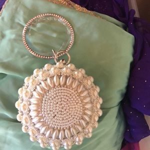 Pearl and rhinestone evening bag.